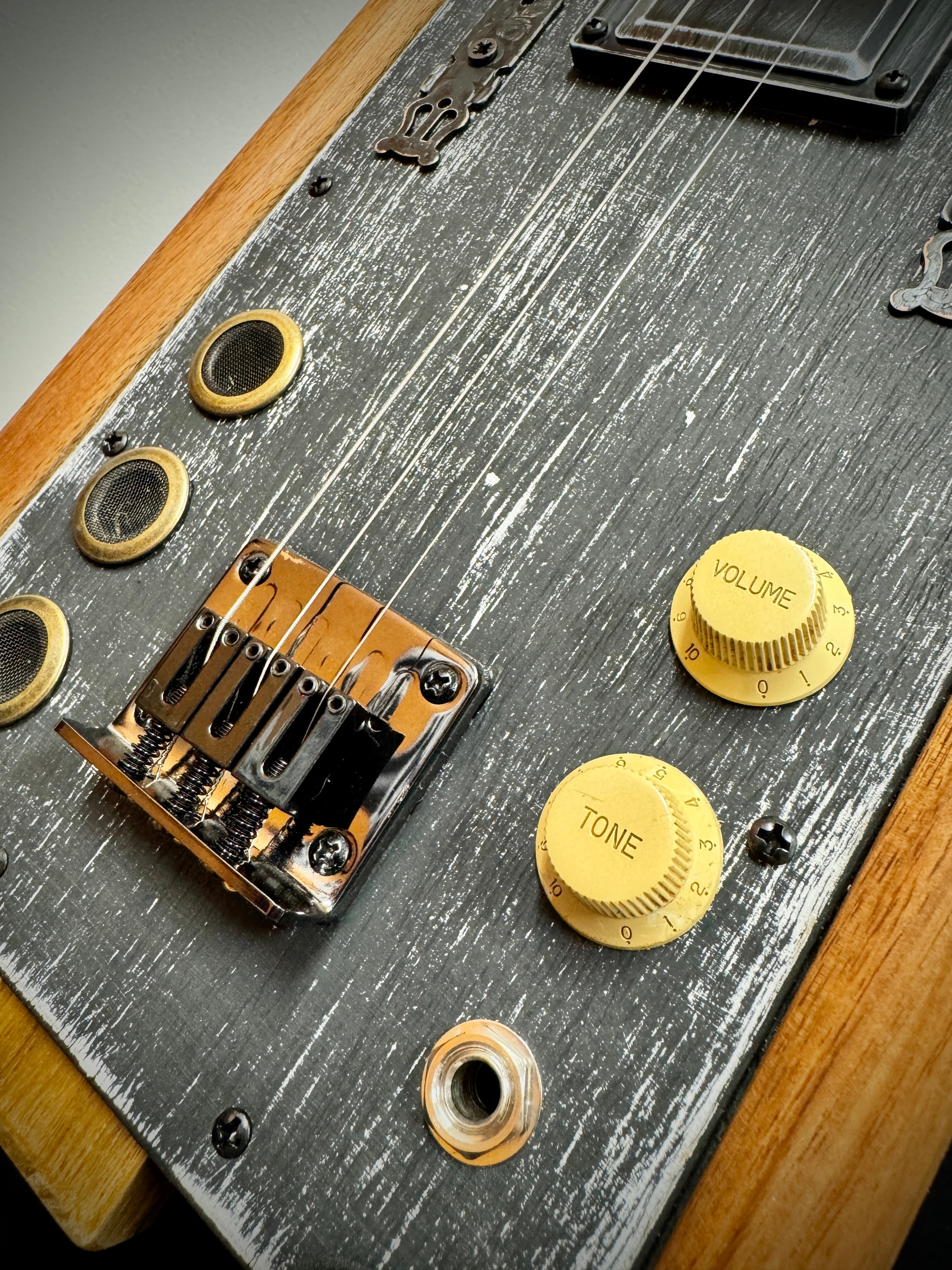 Buzz Box Cigar Box Slide Guitar - Three String Cigar Box Guitar