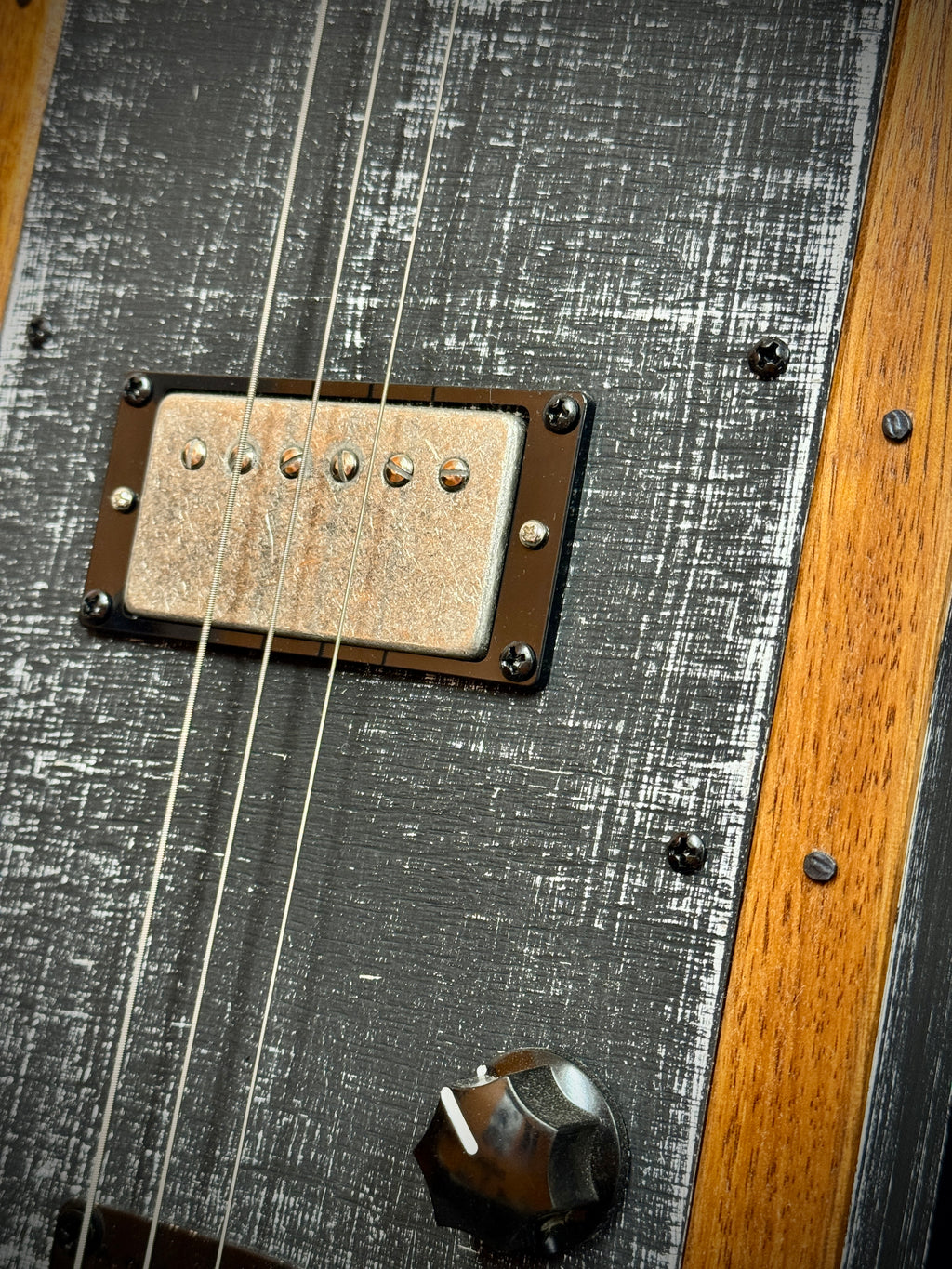 Buzz Box Touring with Road Case - Three String - Cigar Box Guitar