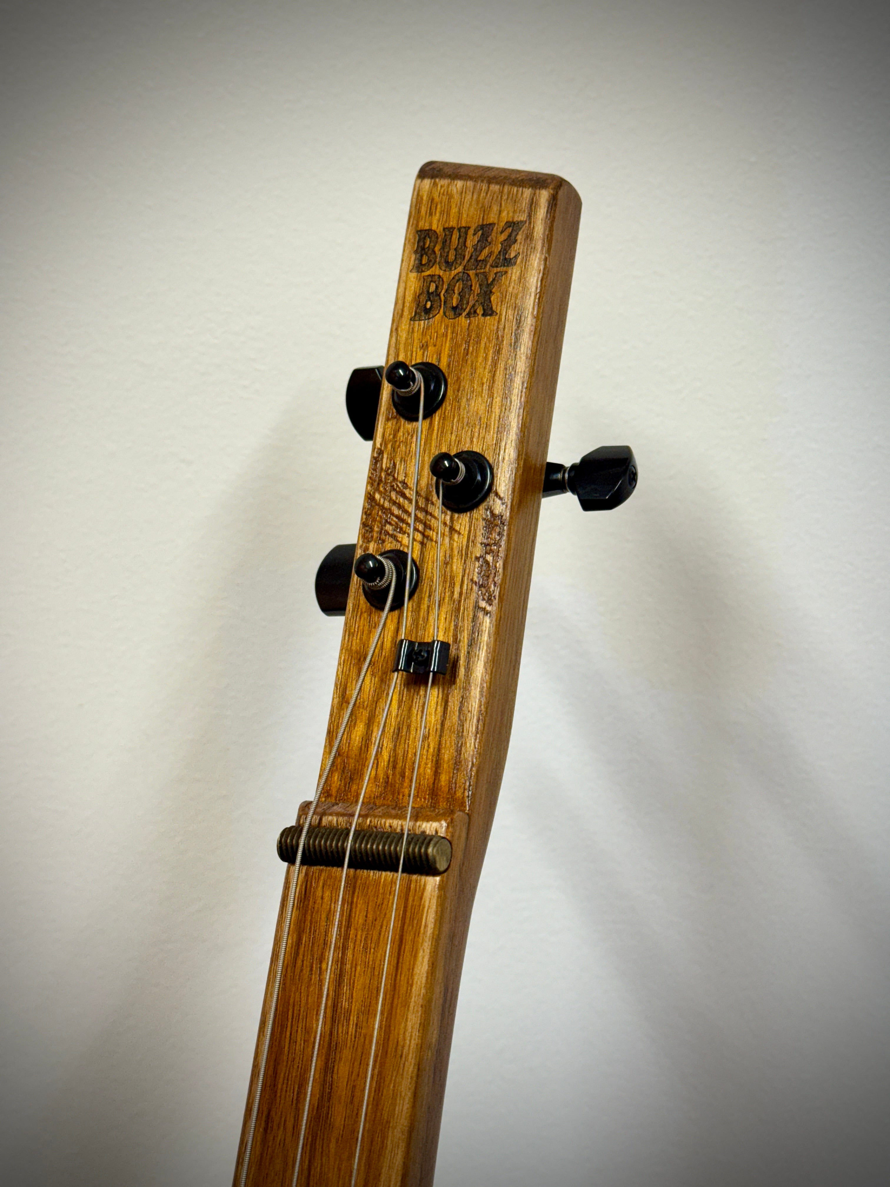 Buzz Box Touring with Road Case - Three String - Cigar Box Guitar