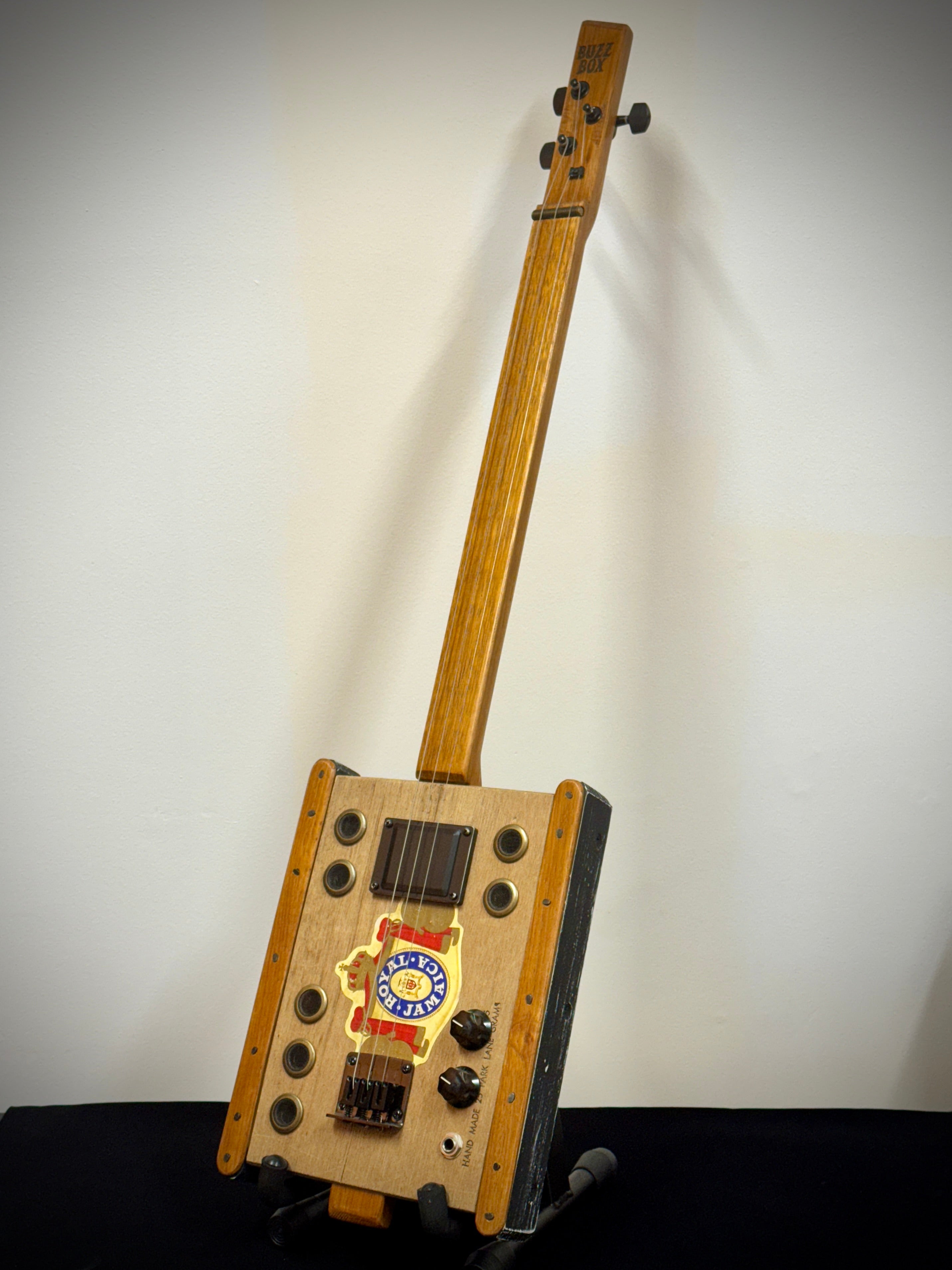 Buzz Box Cigar Box Slide Guitar - Three String Cigar Box Guitar