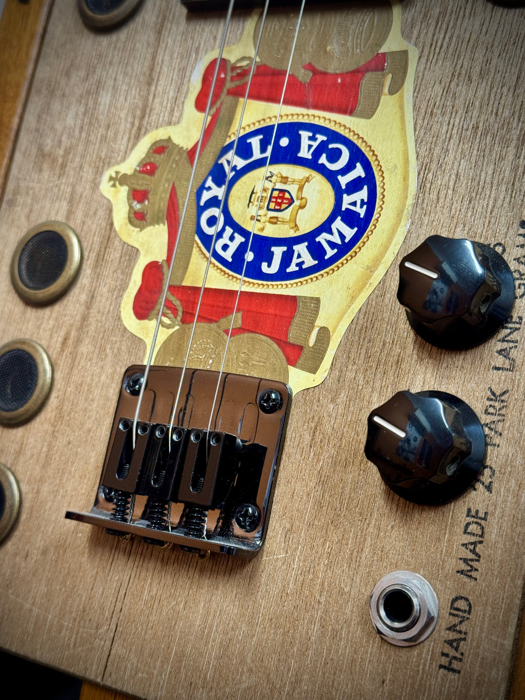 Buzz Box Cigar Box Slide Guitar - Three String Cigar Box Guitar