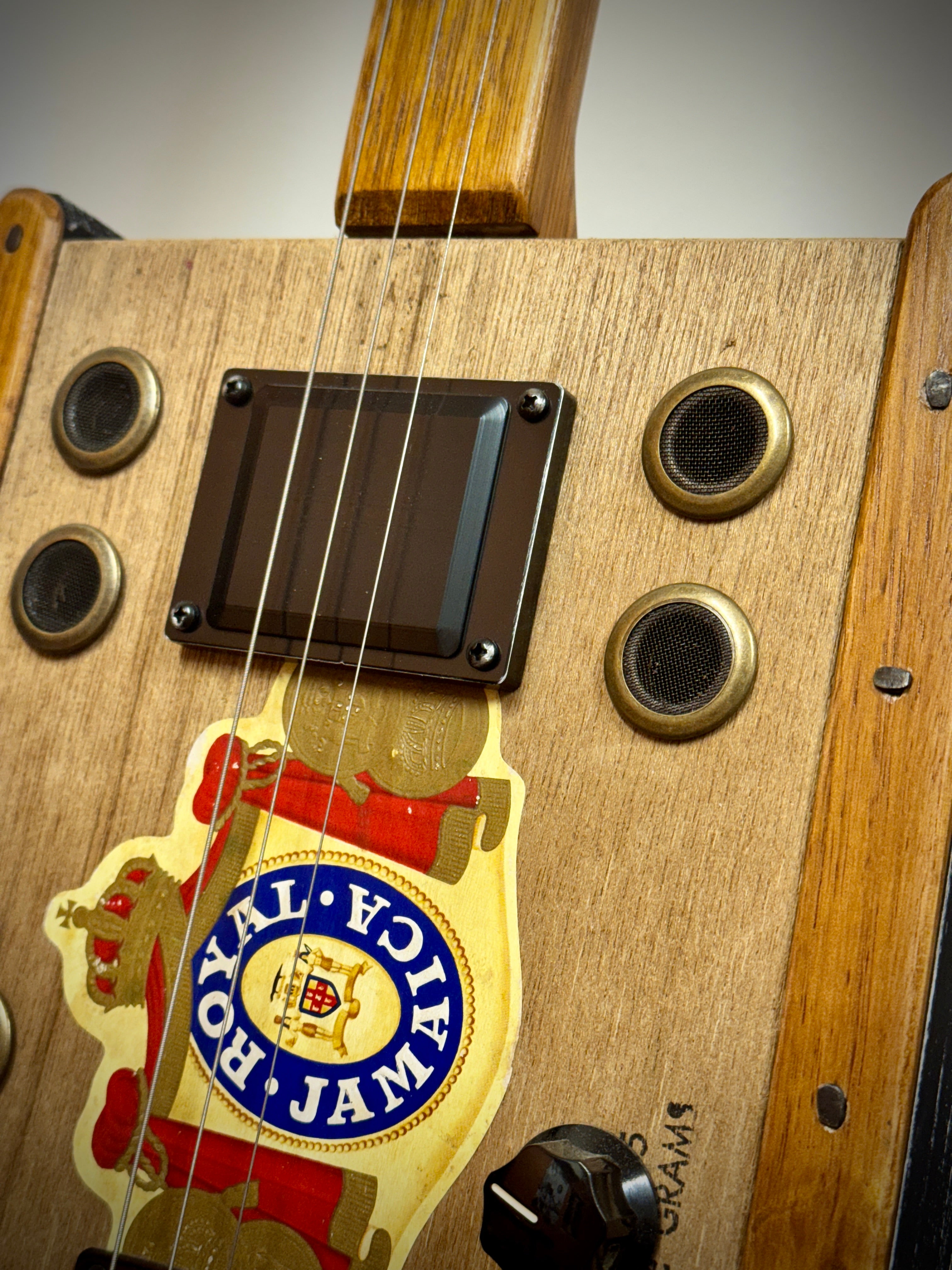 Buzz Box Cigar Box Slide Guitar - Three String Cigar Box Guitar