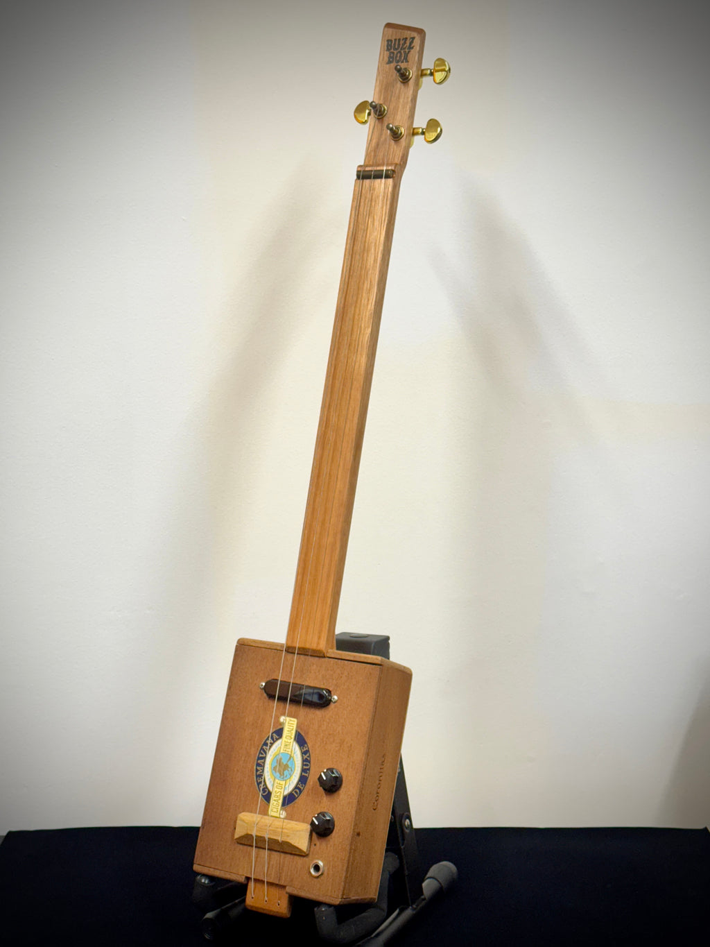 Buzz Box Cigar Box Slide Guitar - Three String Cigar Box Guitar