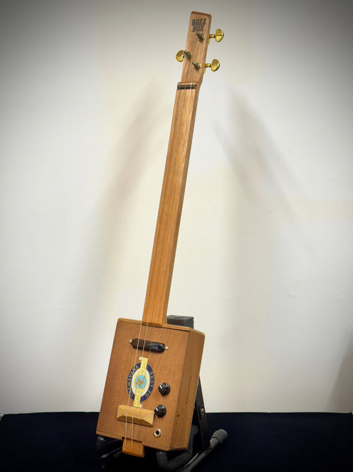 Buzz Box Cigar Box Slide Guitar - Three String Cigar Box Guitar