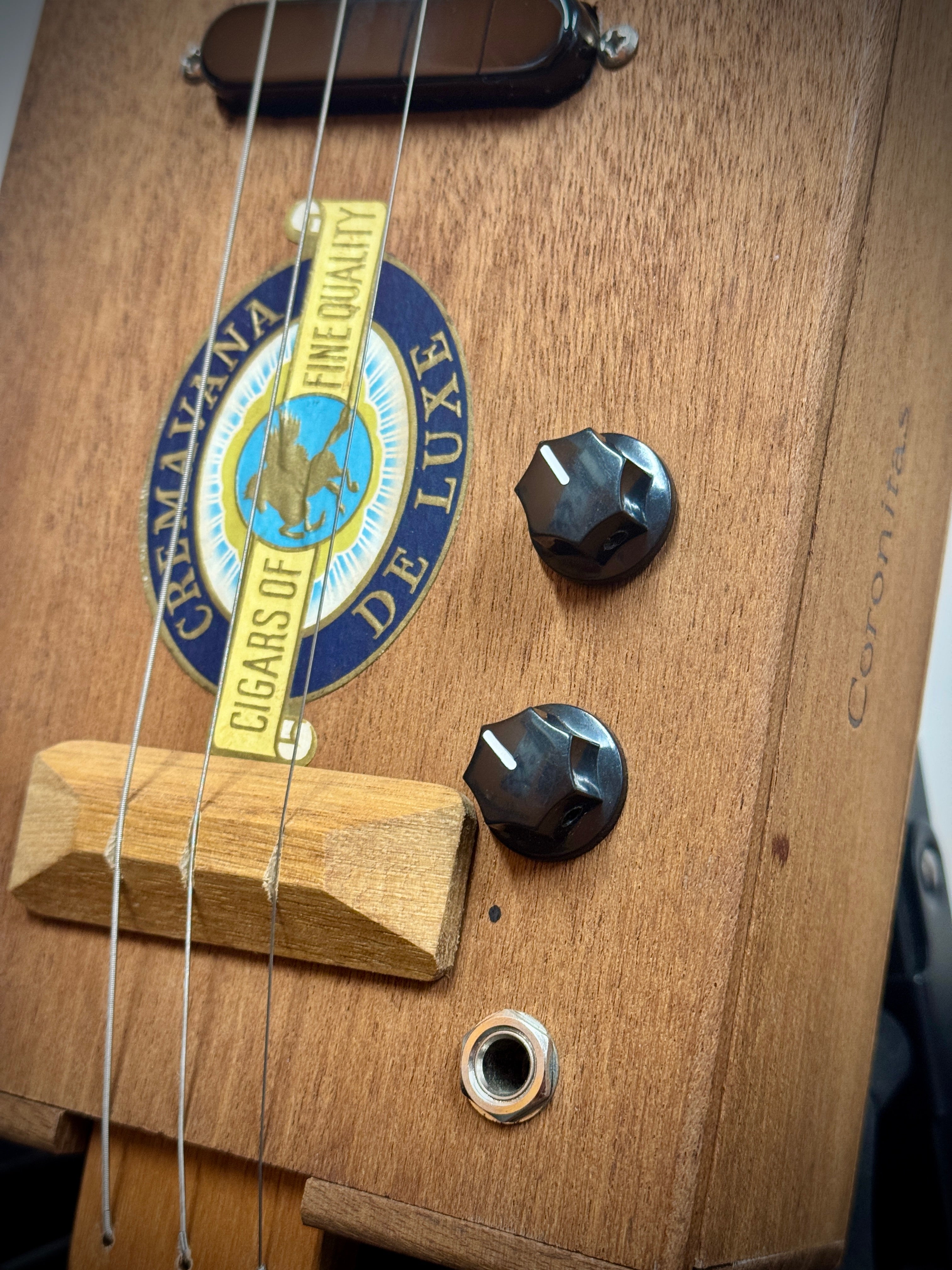 Buzz Box Cigar Box Slide Guitar - Three String Cigar Box Guitar