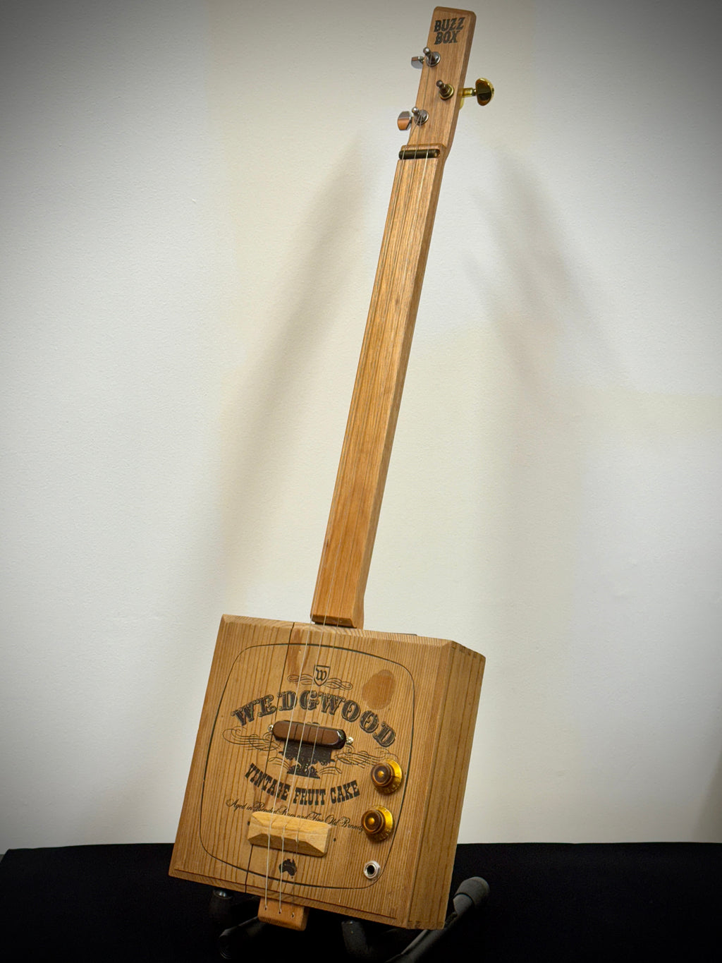 Buzz Box Cigar Box Slide Guitar - Three String Cigar Box Guitar