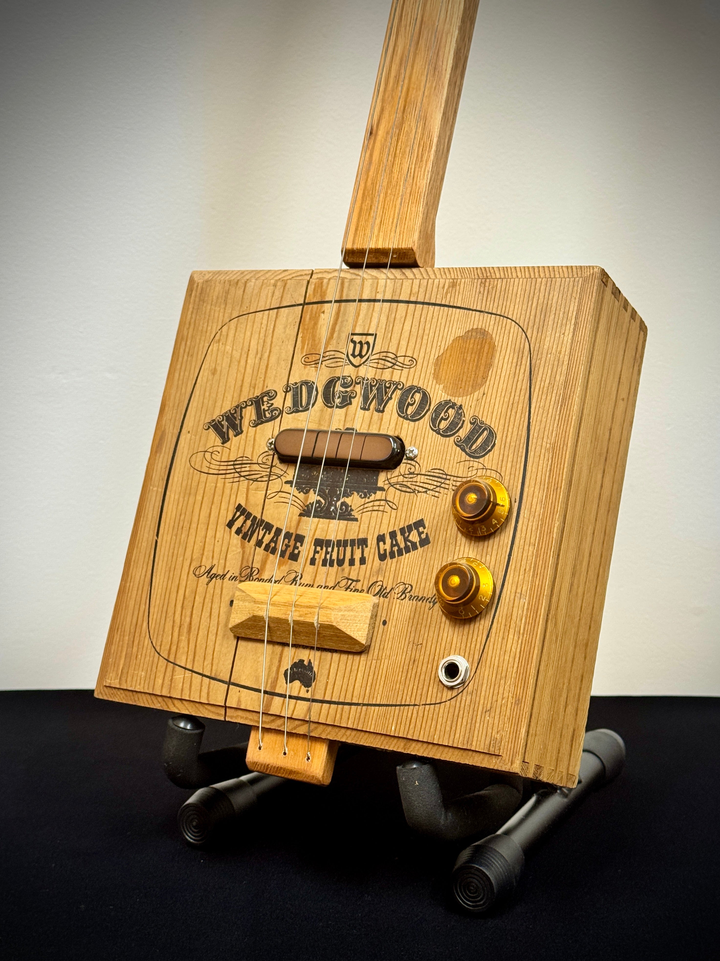 Buzz Box Cigar Box Slide Guitar - Three String Cigar Box Guitar