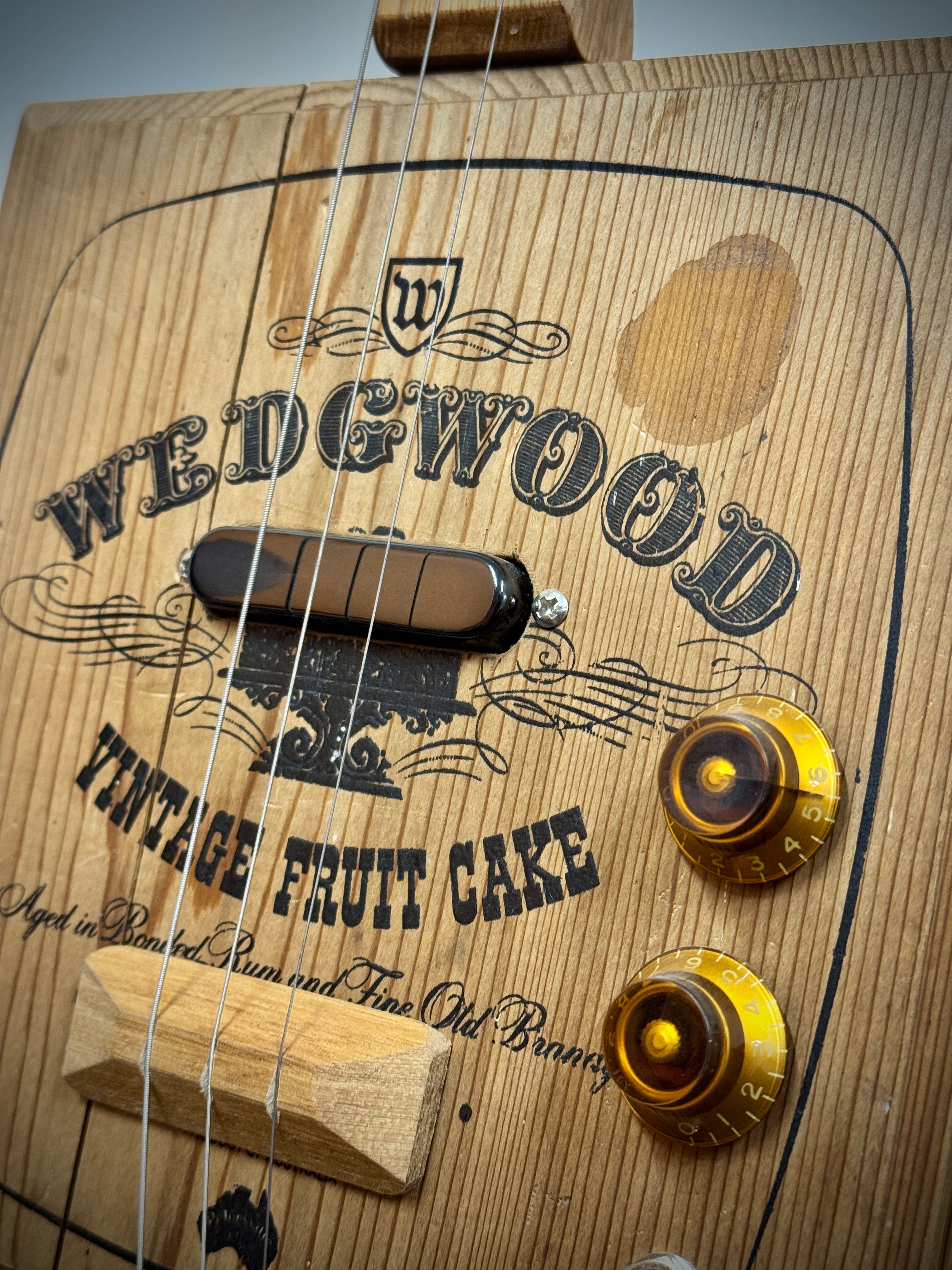 Buzz Box Cigar Box Slide Guitar - Three String Cigar Box Guitar