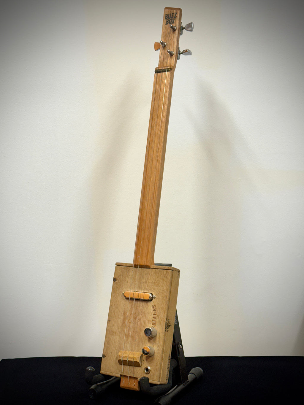 Buzz Box Cigar Box Slide Guitar - Three String Cigar Box Guitar