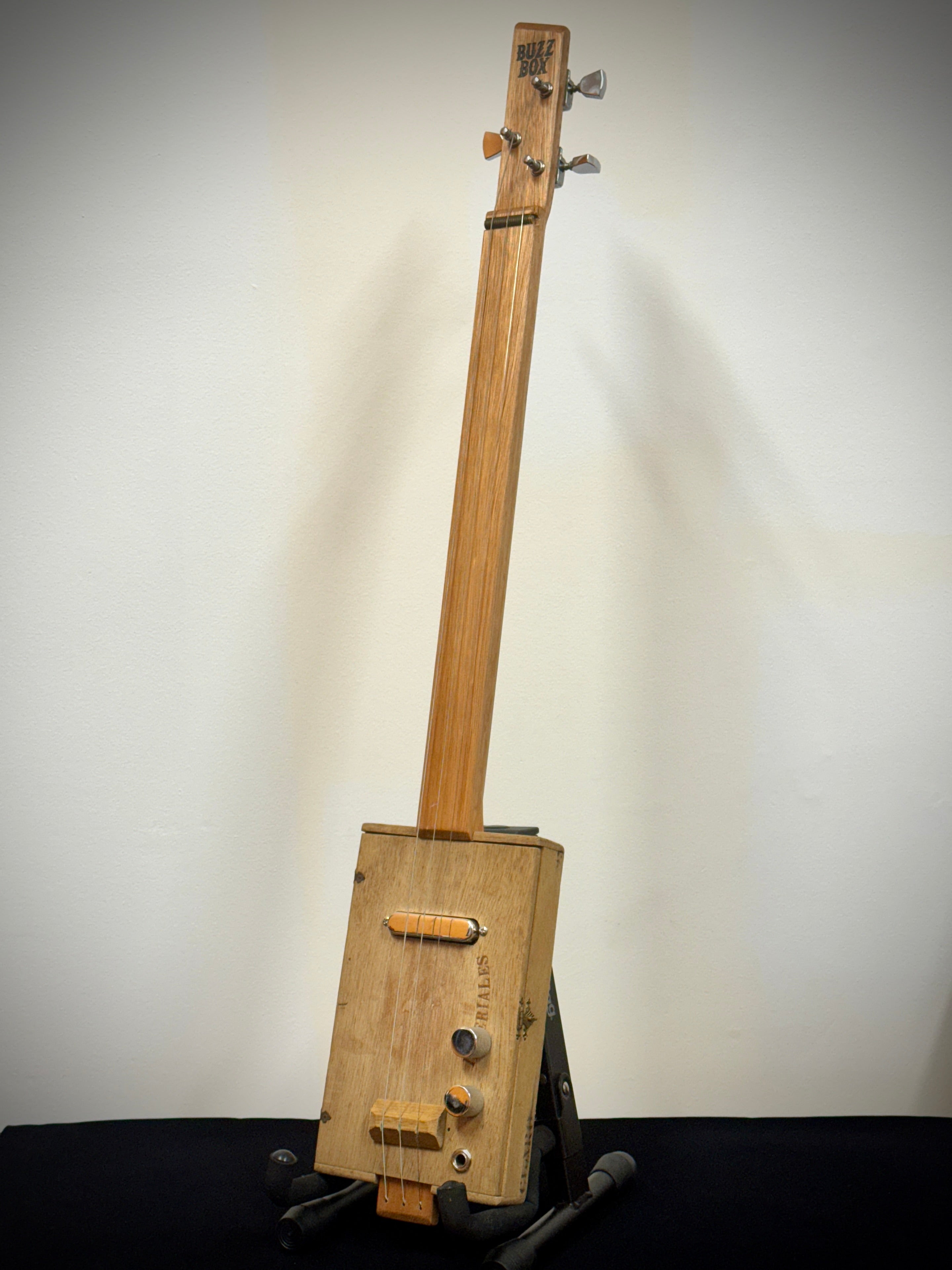 Buzz Box Cigar Box Slide Guitar - Three String Cigar Box Guitar