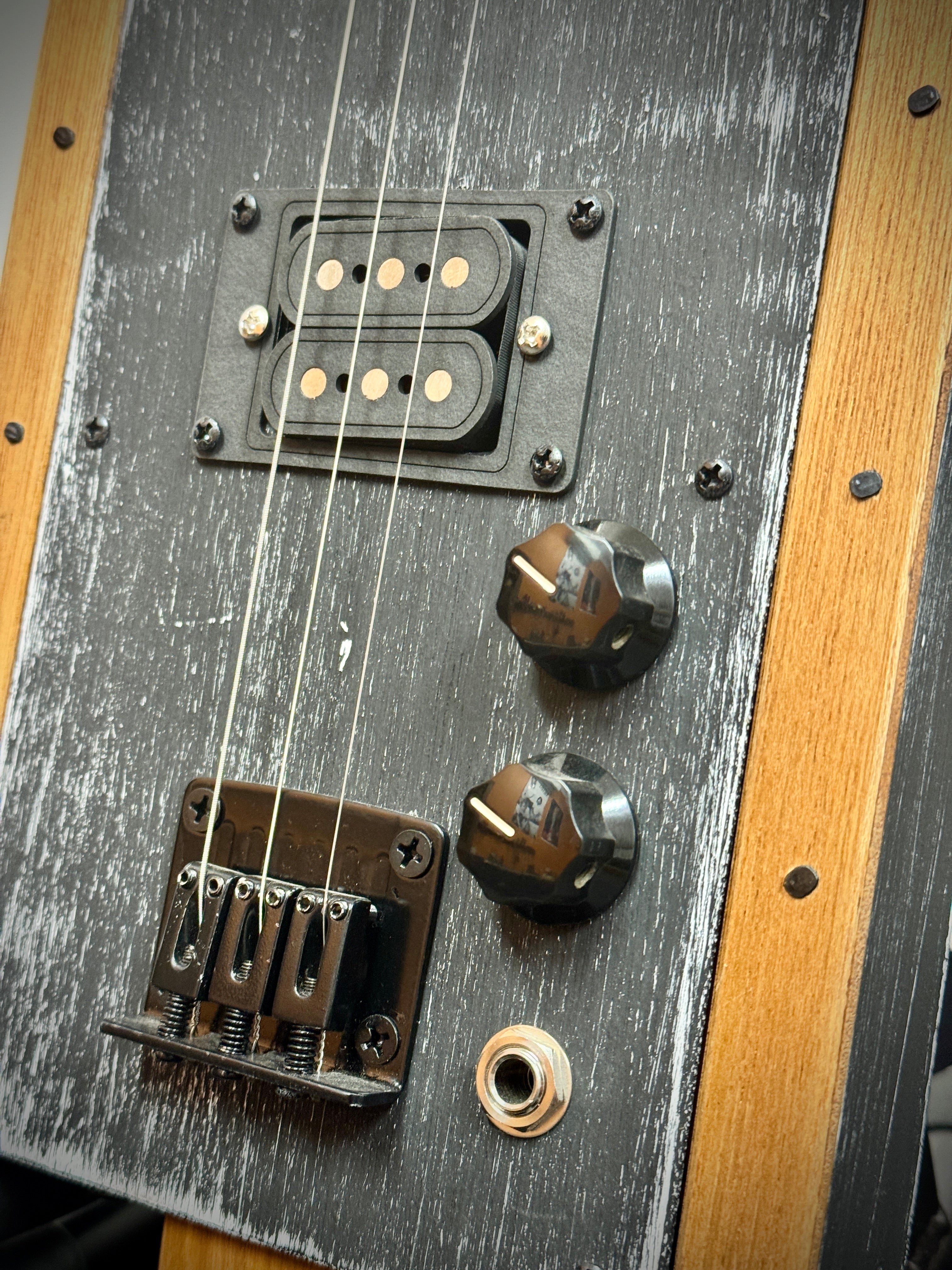 Buzz Box Cigar Box Slide Guitar - Three String Cigar Box Guitar Guitar